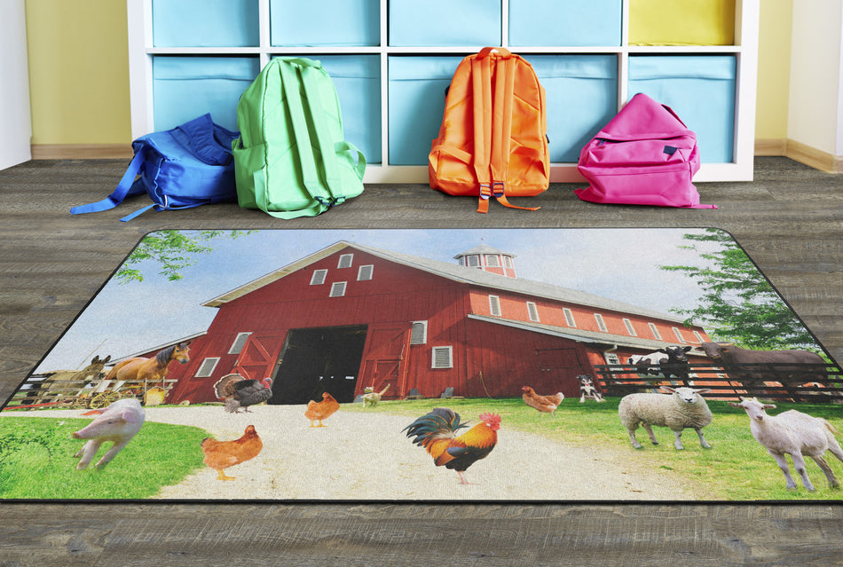 BARN ANIMALS RECTANGLE CARPETS 6X8'4