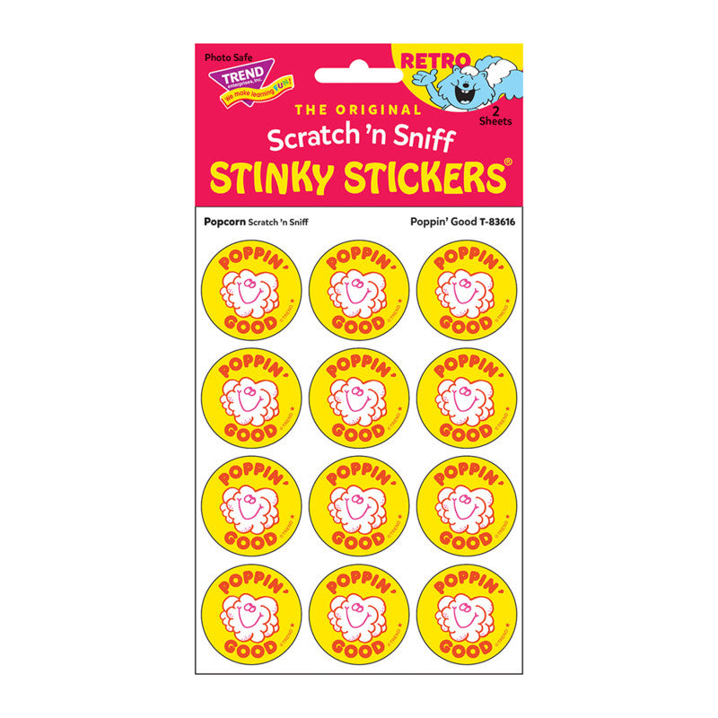 Poppin' Good/Popcorn Scented Stickers, Pack of 24