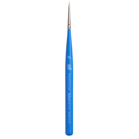 Select Artiste Round Brush, Synthetic Bristles, Short Handle Mixed Media Paintbrush, Jewel Blue, Size 20/0, 1 Count