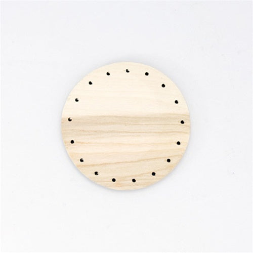 Natural Wood 3" Round Basket Base 12/pkg.