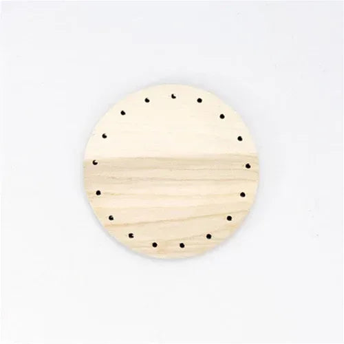 Natural Wood 3" Round Basket Base 12/pkg.