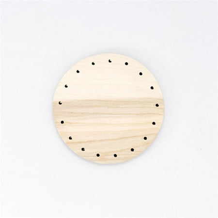 Natural Wood 3" Round Basket Base 12/pkg.