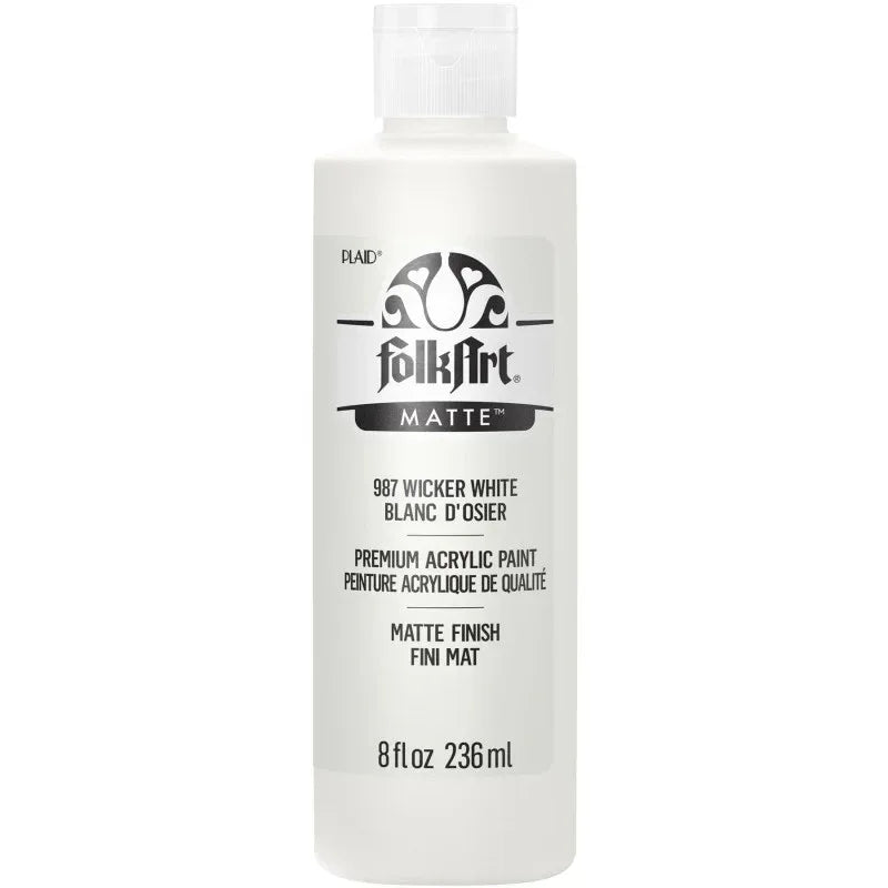 Acrylic Paint Matte, 8oz., Wicker White