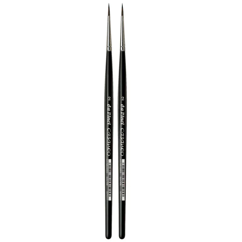 CASANEO Silkpainting & Wash, Extra Soft Synthetic, Watercolor & Acrylic, Round, Series 5598, Size 2, Pack of 2