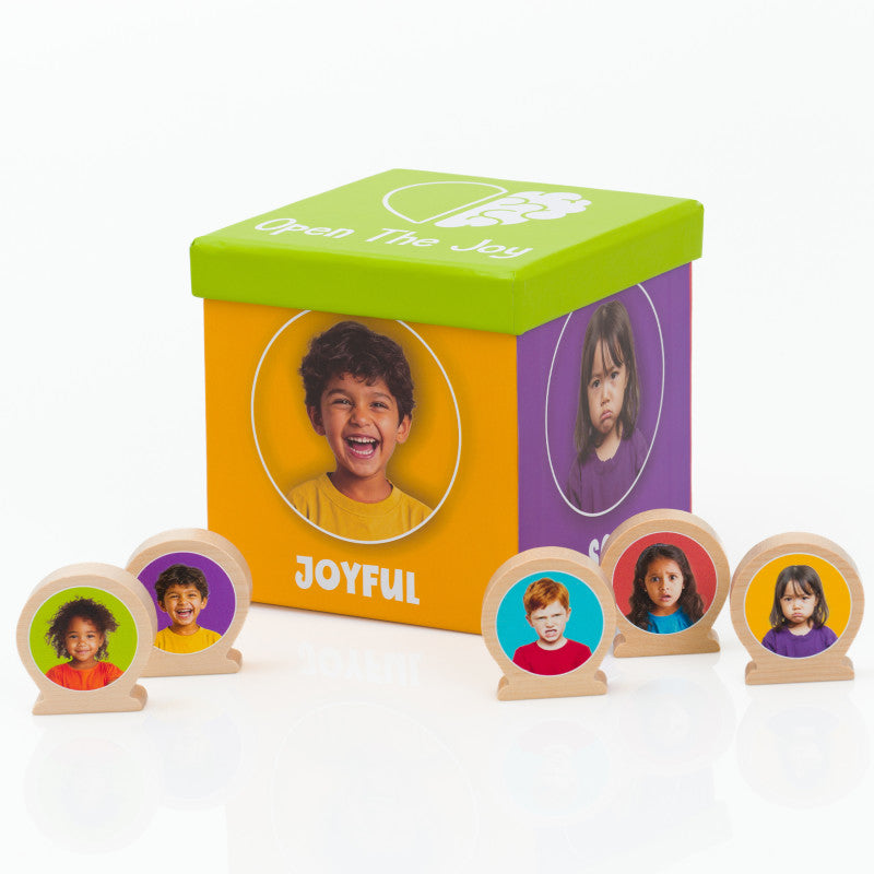 Tower of Emotions Stacking Blocks, Expressions Collection, 10 Pieces