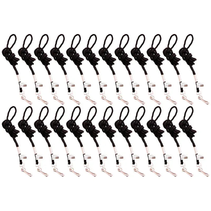 Standard Lanyard Hook Rope Style, Black, Pack of 24