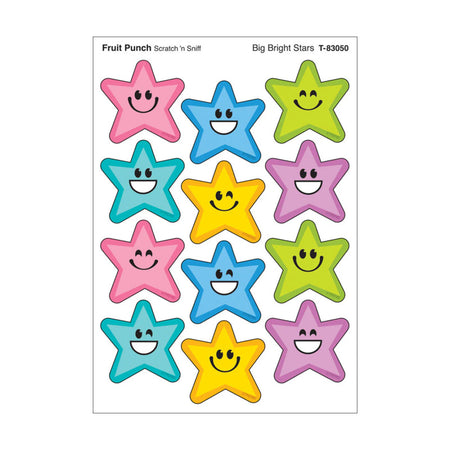 Big Bright Stars, Fruit Punch Scent Scratch 'n Sniff Stinky Stickers&reg;, Pack of 48
