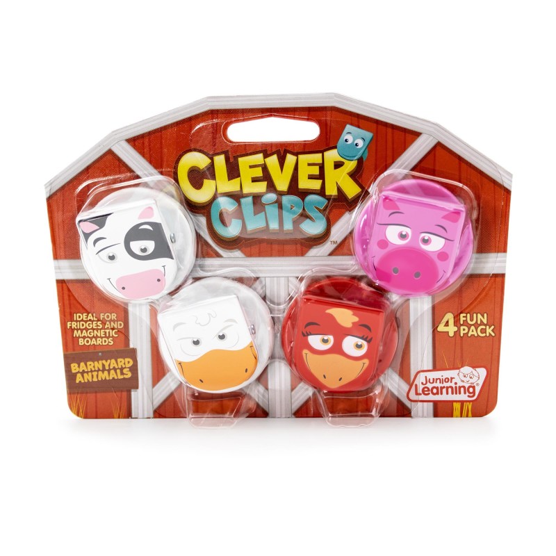 Barnyard Magnetic Clips, Multi-Colored, 5 Pieces