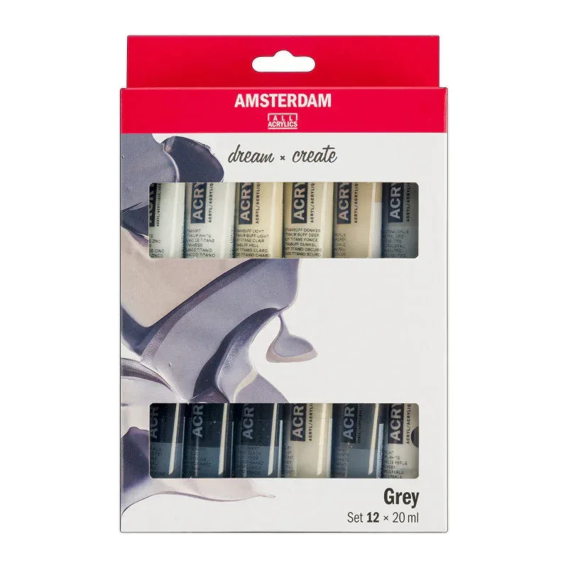 Standard Acrylic Greys Set, 12 x 20mL