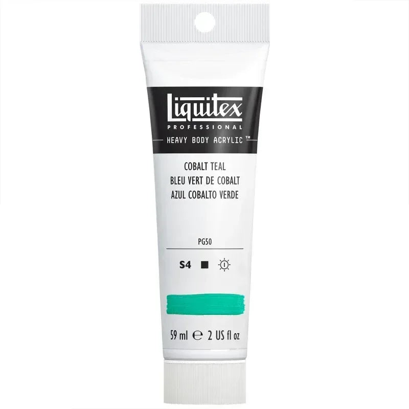 Professional Heavy Body Acrylic Paint, 59 mL Tube, Cobalt Teal