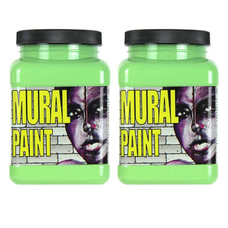 Mural Paint, Pint, Mint (Light Green), Pack of 2