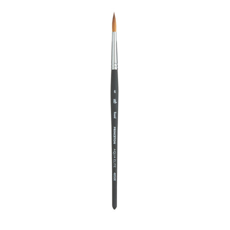Aqua Elite Round Brush, Synthetic Bristles, Short Handle Watercolor Paintbrush, Matte Black, Size 6, 1 Count