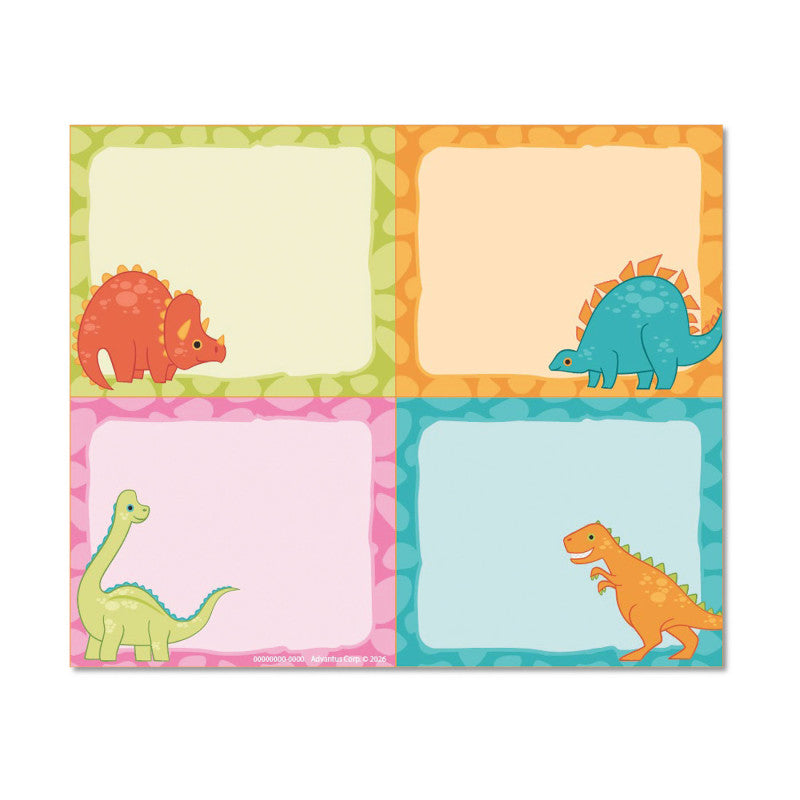 Dino Quest Name Tags, 40 Count