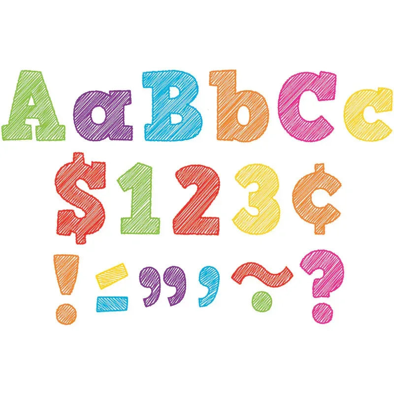 Scribble Bold Block 4" Letters Combo Pack