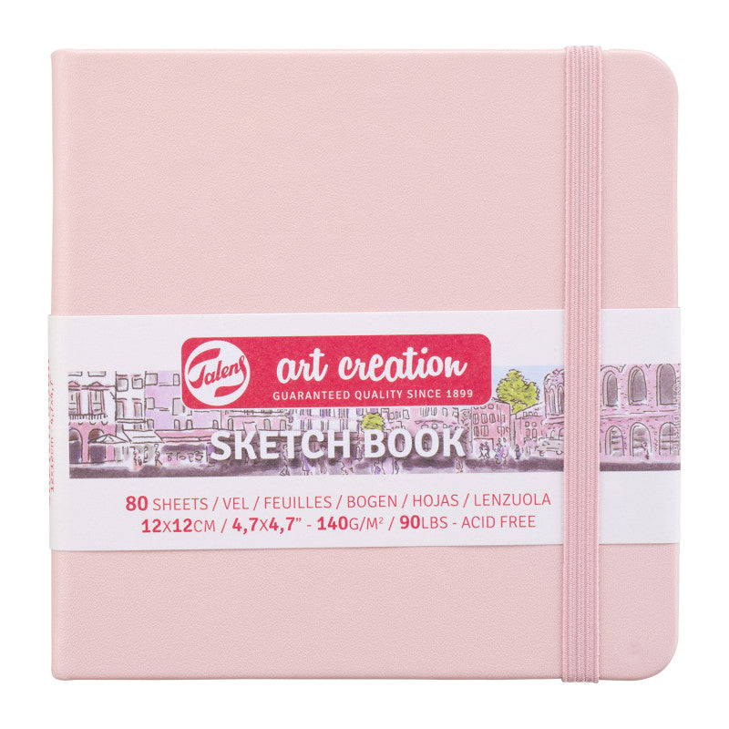Sketchbook, 80 Sheets, 90lbs, Pastel Pink Cover, 4.7" x 4.7" bdb50d90828eed1b5b634694cad5c93e5a7c25eb