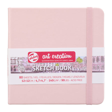 Sketchbook, 80 Sheets, 90lbs, Pastel Pink Cover, 4.7" x 4.7" bdb50d90828eed1b5b634694cad5c93e5a7c25eb