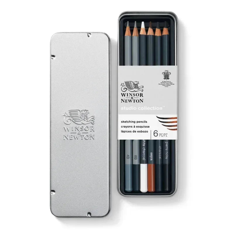 WN Studio Collection Sketching Pencil Tin - 6pc