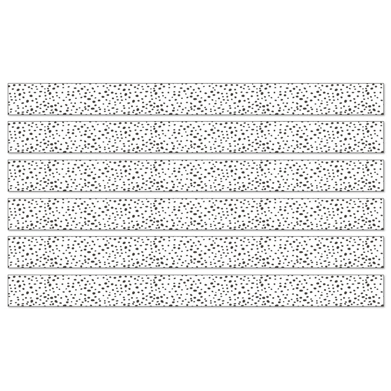We Belong Black Dots Straight Borders Per Pack, 36 Feet Per Pack, 6 Packs