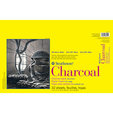 300 Series Charcoal Pad, Glue Binding, 32 Sheet, 11x17 inch, 1 Count