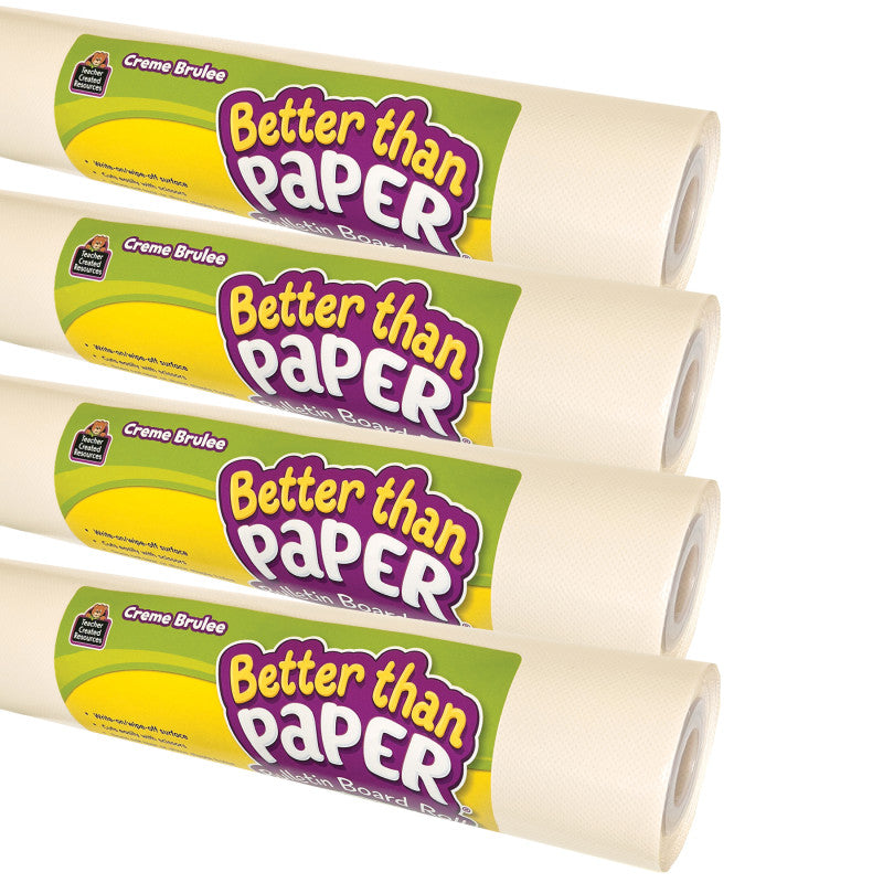 Better Than Paper&reg; Bulletin Board Roll, Creme Brulee, 4-Pack