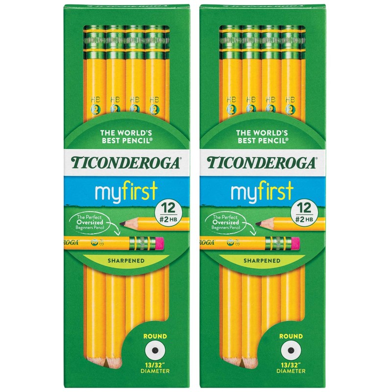 My First&reg; Primary Size No. 2 Pencils with Eraser, 12 Per Box, 2 Boxes