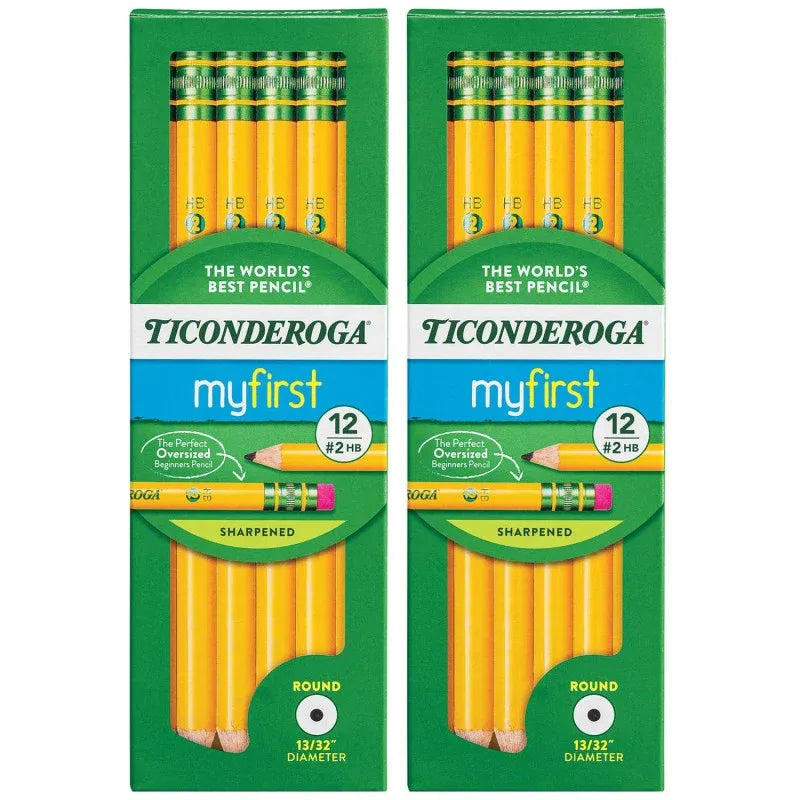 My First&reg; Primary Size No. 2 Pencils with Eraser, 12 Per Box, 2 Boxes