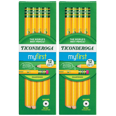 My First&reg; Primary Size No. 2 Pencils with Eraser, 12 Per Box, 2 Boxes