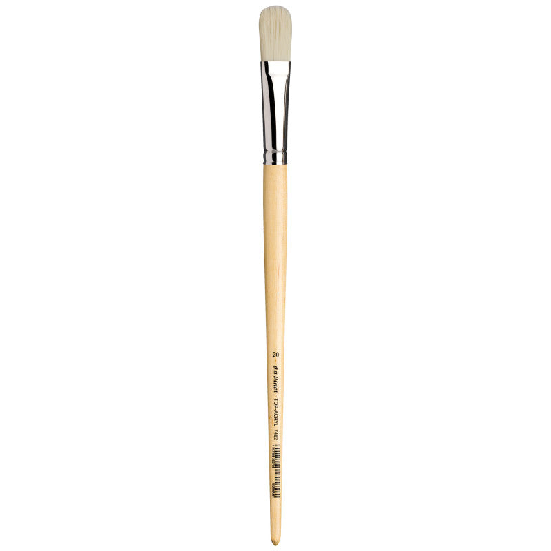 TOP-ACRYL White Brush, Synthetic, Acrylic & Oil, Filbert, Series 7482, Size 20
