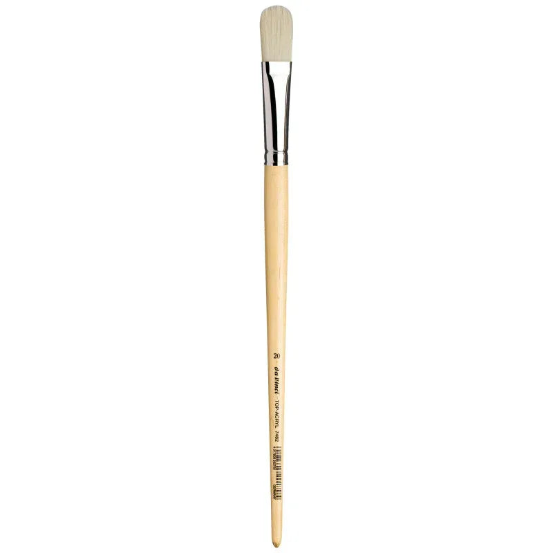 TOP-ACRYL White Brush, Synthetic, Acrylic & Oil, Filbert, Series 7482, Size 20