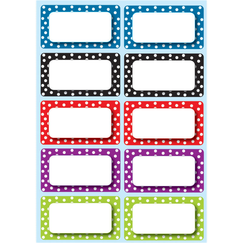 Die-Cut Magnetic Colorful Dots Labels/Nameplates, 10 Pieces