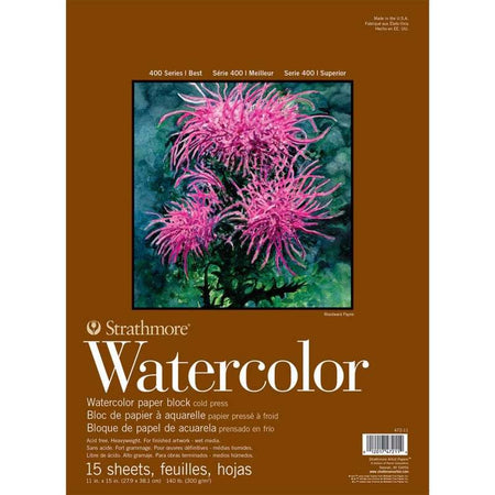 400 Series Watercolor Paper Block, 15 Sheet, 11x15 inch, 1 Count