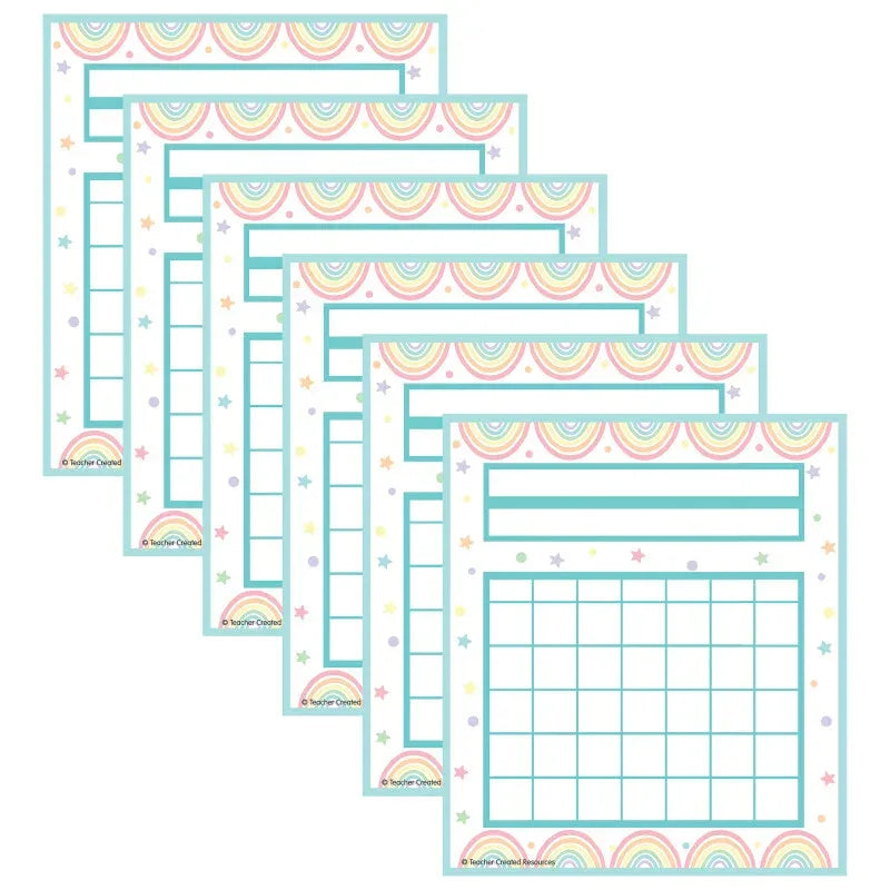 Pastel Pop Incentive Charts, 36 Per Pack, 6 Packs