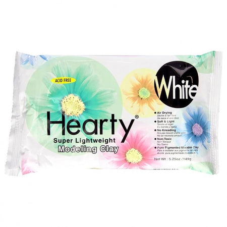 Hearty® Super Lightweight Modeling Clay, White, 5.25 oz