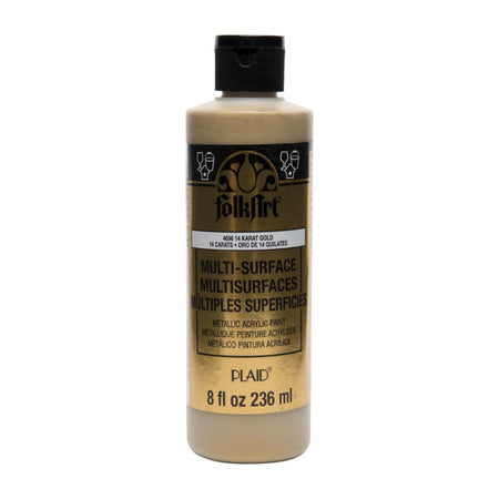 Acrylic Paint Metallic, 8oz., 14k Gold