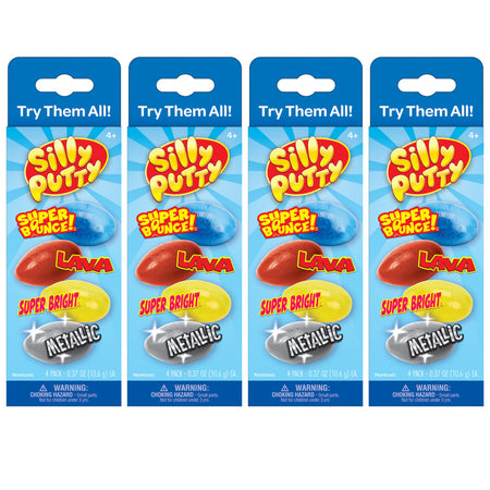 Silly Putty Variety Pack, 4 Per Pack, 4 Packs