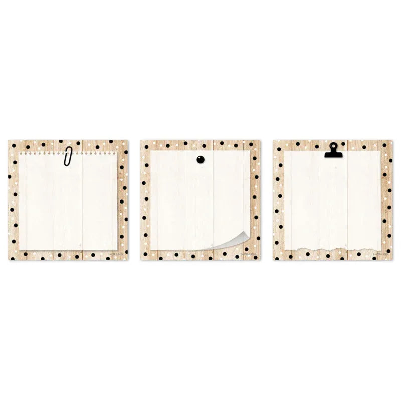 Core Decor Polka Dots on Wood 3" Designer Cut-Outs, Pack of 36
