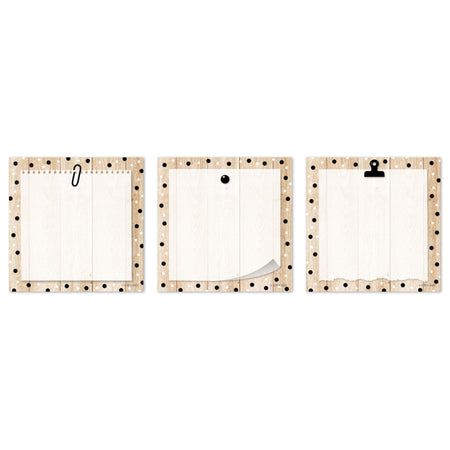 Core Decor Polka Dots on Wood 3" Designer Cut-Outs, Pack of 36