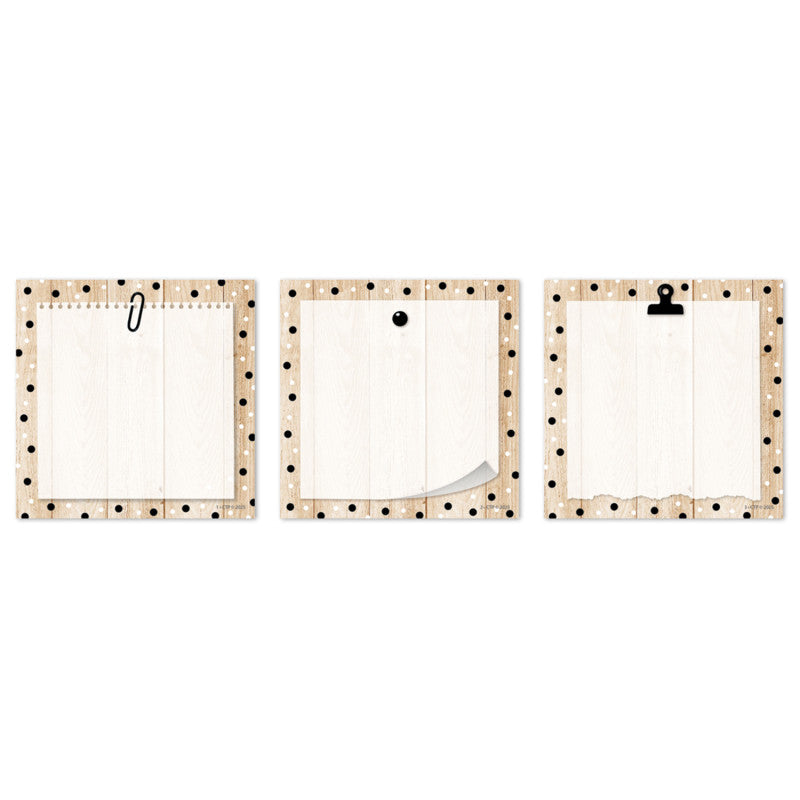 Core Decor Polka Dots on Wood 3" Designer Cut-Outs, Pack of 36