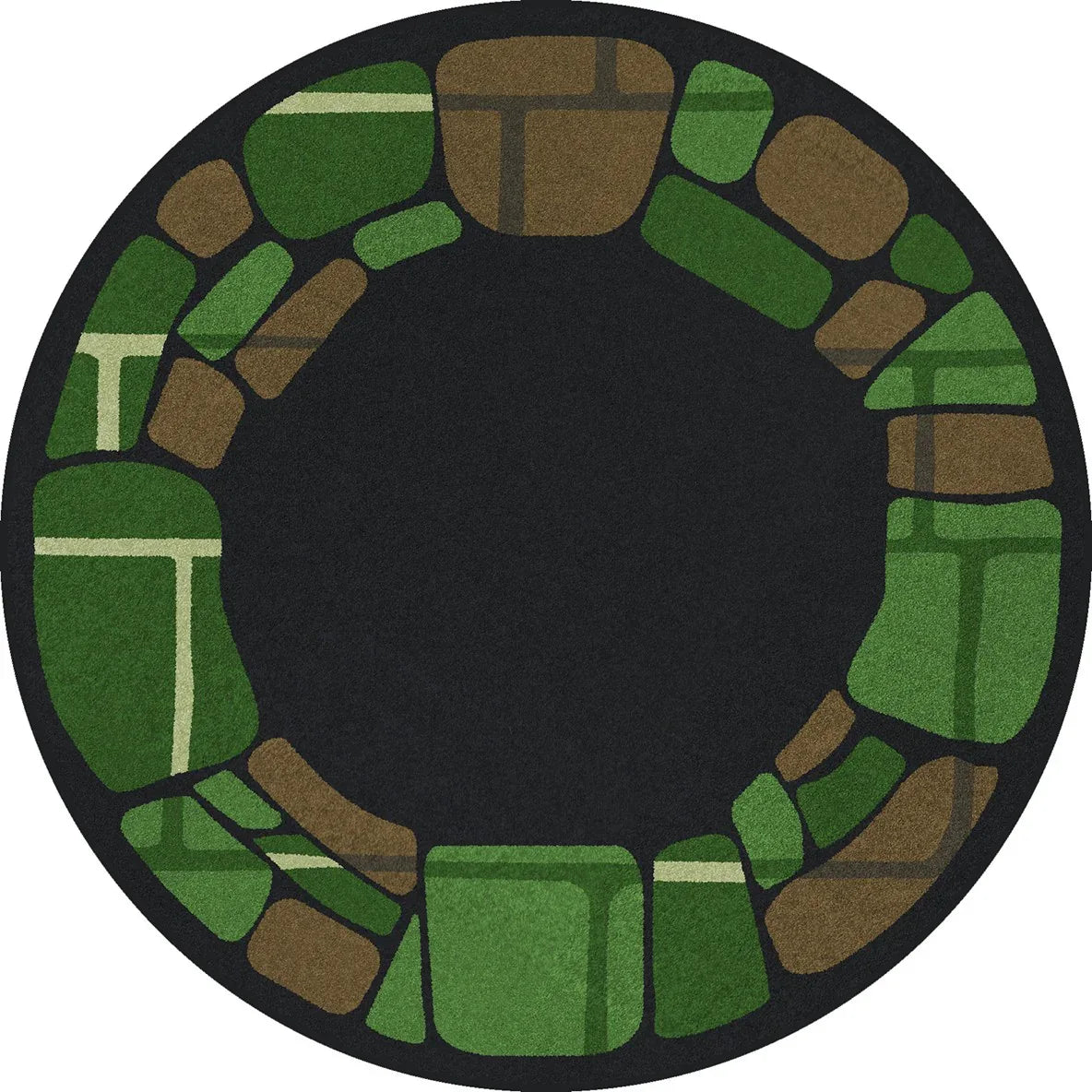 BioStones 7'7" Round area rug in color Meadow