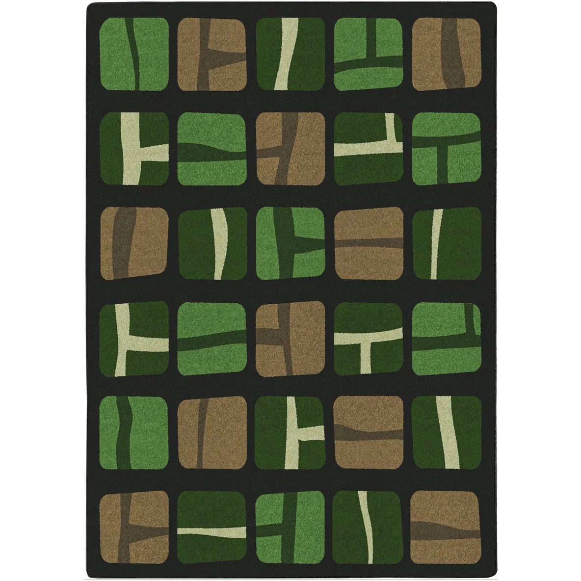 BioBlocks 10'9" x 13'2" area rug in color Meadow