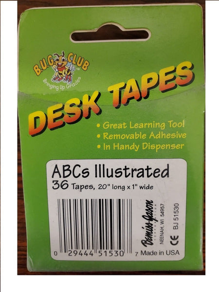Illustrated Alphabet Desk Strip (Manuscript) 36 Tapes
