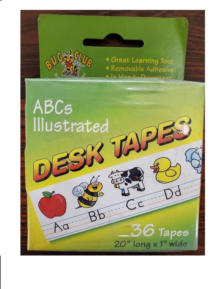 Illustrated Alphabet Desk Strip (Manuscript) 36 Tapes
