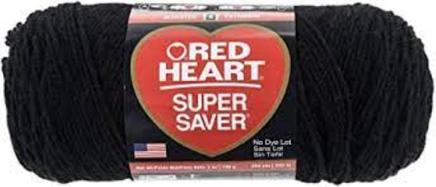 Red Heart Jumbo Super Saver Yarn - Black - (064743)