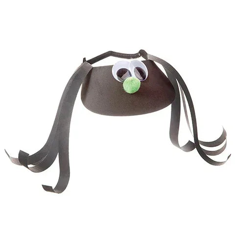 Foamies Visors with Vinyl Coil Black 6-Pack