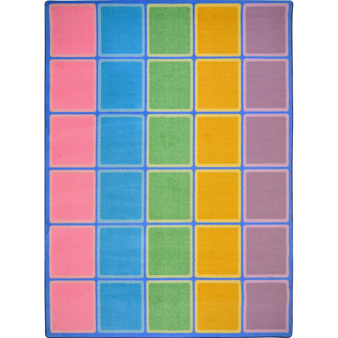 Blocks Abound 7'8" x 10'9" area rug in color Pastel