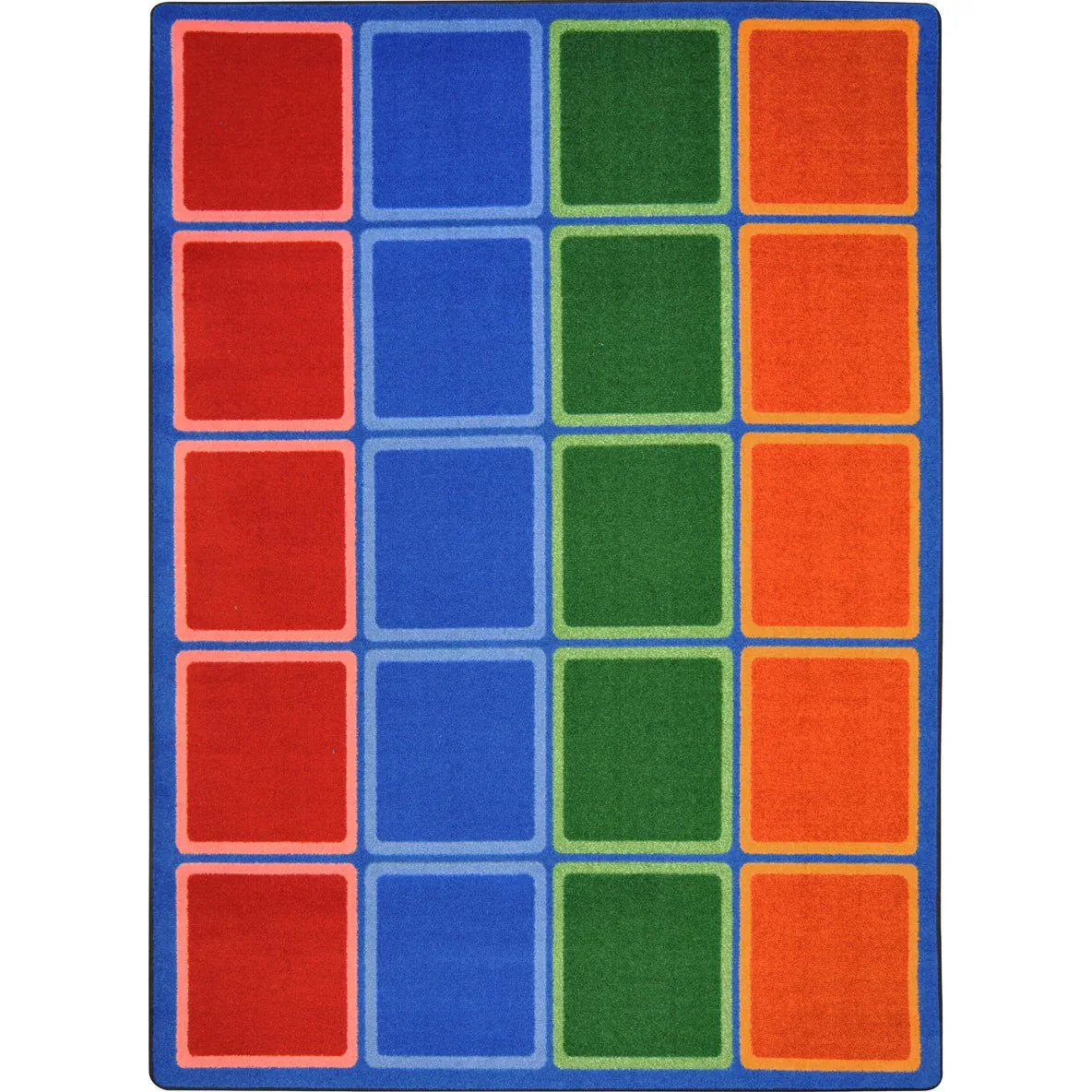 Blocks Abound 5'4" x 7'8" area rug in color Primary