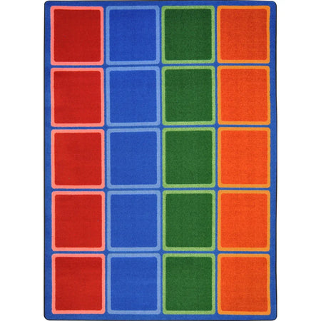 Blocks Abound 5'4" x 7'8" area rug in color Primary