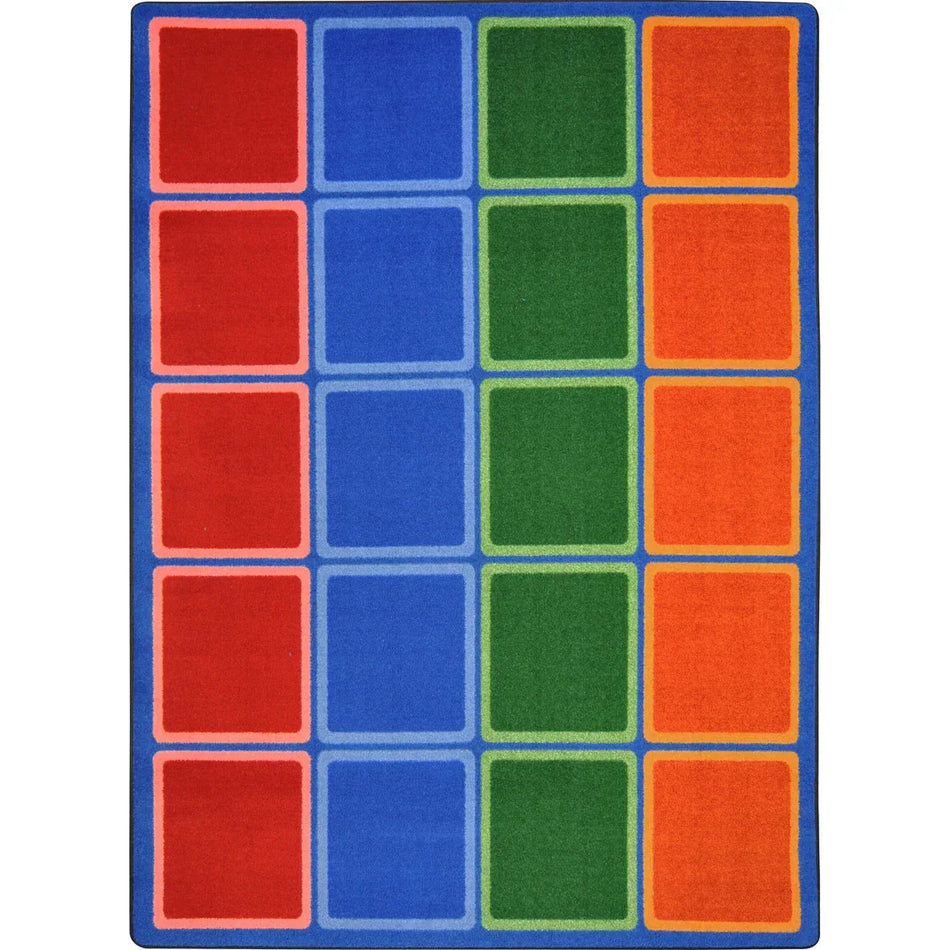 Blocks Abound 5'4" x 7'8" area rug in color Primary