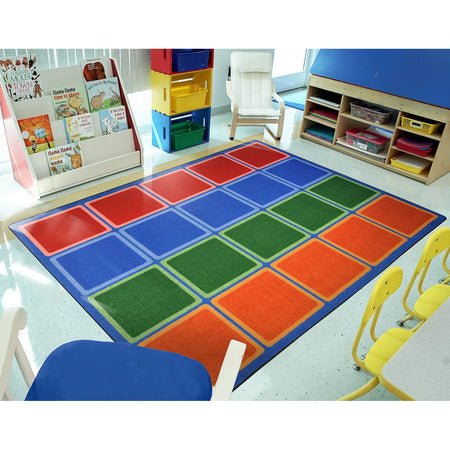 Blocks Abound 5'4" x 7'8" area rug in color Primary