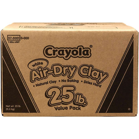 Crayola® Air-Dry Clay, White, 25 lb. Value Pack (BIN57-5001)